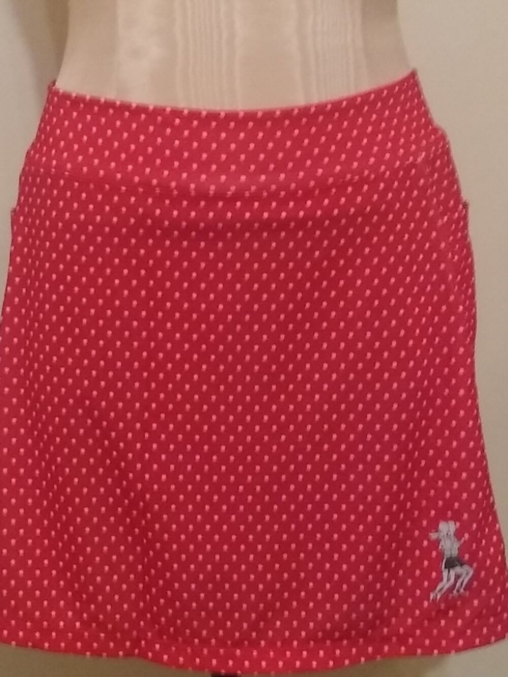 Running Skirt - Red with white polka dots, Size 14 - Performance Gear Skort